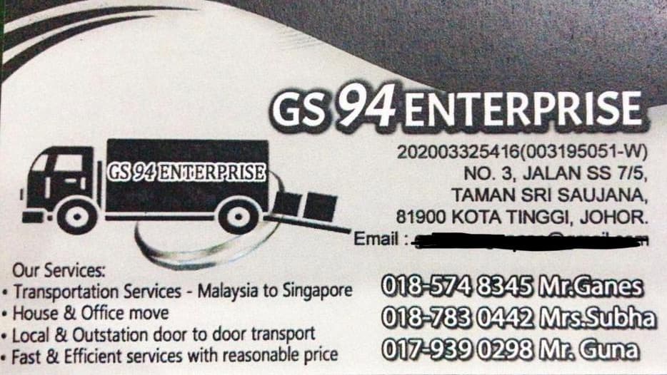 GS 94 ENTERPRISE * 5 Tons * Malaysia & Singapore