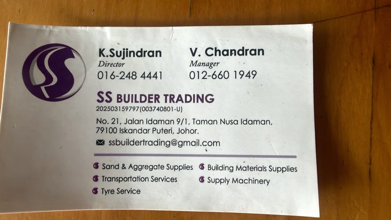 ssbuildertrading 3 ton lorry johor +60 16-618 8446 building meterial supply